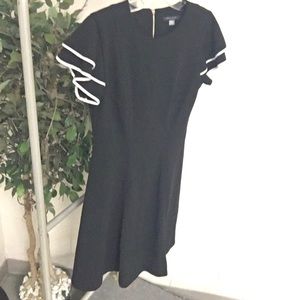 Tommy Hilfiger black dress white trim and short sleeve. Small